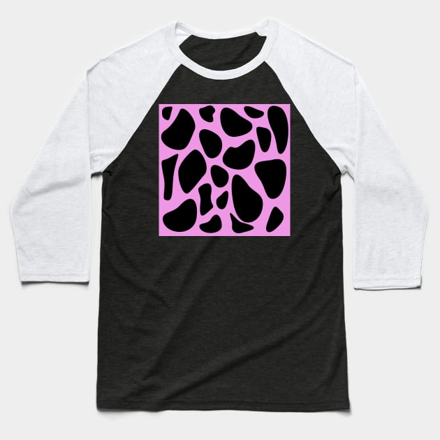 Dalmatian dog spots on a bright pink background Baseball T-Shirt by designInk